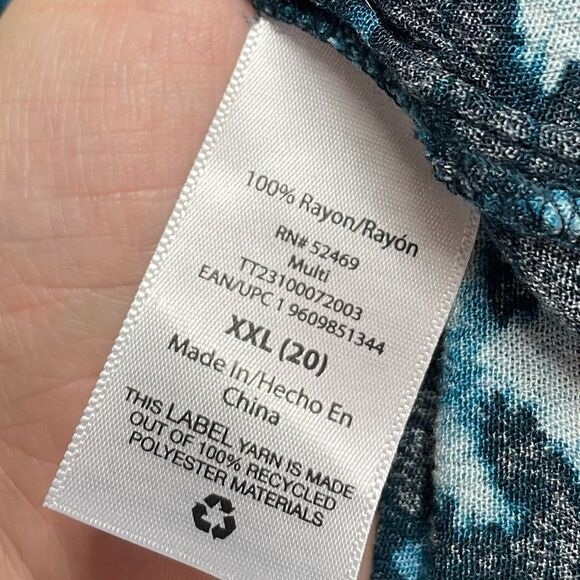 5 for $25🔥Time and Tru Teal Blue Zip Side Dress XXL (20) - Picture 8 of 9